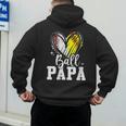 Ball Papa Softball Baseball Dad Fathers Day Men's Hoodie Back Print Ball Papa Softball Baseball Dad Fathers Day Men's Hoodie Back Print