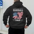 Baseball DAD American Flag Patriotic Father's Day Men's Hoodie Back Print Baseball DAD American Flag Patriotic Father's Day Men's Hoodie Back Print