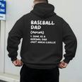 Baseball Dad Definition Men's Hoodie Back Print Baseball Dad Definition Men's Hoodie Back Print