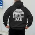 Baseball Dad Father's Day Men Men's Hoodie Back Print Baseball Dad Father's Day Men Men's Hoodie Back Print