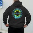 Baseball Dad With Modern Baseball Circles Men's Hoodie Back Print