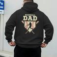 Baseball Dad Sport Fan Father Men's Hoodie Back Print Baseball Dad Sport Fan Father Men's Hoodie Back Print