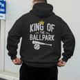 Dad Baseball For Men Baseball Dad King Of Ballpark Men's Hoodie Back Print Dad Baseball For Men Baseball Dad King Of Ballpark Men's Hoodie Back Print