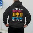 I'm A Baseball Dad Nothing Scares Me Softball Player Men's Hoodie Back Print