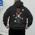Patriotic Baseball Dad Father's Day Red Blue Star Men's Hoodie Back Print Patriotic Baseball Dad Father's Day Red Blue Star Men's Hoodie Back Print