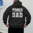 Proud Baseball Dad Sports Father Baseball Fan Men's Hoodie Back Print