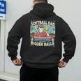 Softball Dad Like a Baseball Dad Gift Men Men's Hoodie Back Print Softball Dad Like a Baseball Dad Gift Men Men's Hoodie Back Print