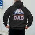 Vintage Baseball Dad Happy Fathers Day For Men Sports Lovers Men's Hoodie Back Print