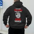 Vintage I'm Not Yelling This Is My Baseball Dad Voice Men's Hoodie Back Print