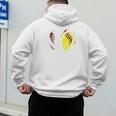 Ball Papa Softball Baseball Dad Fathers Day Premium Men's Hoodie Back Print