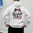 Baseball Dad American Flag Bow Sports Premium Men's Hoodie Back Print Baseball Dad American Flag Bow Sports Premium Men's Hoodie Back Print