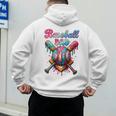 Baseball Dad Game Day Vibes Ice Cream Drip Baseball Daddy Men's Hoodie Back Print