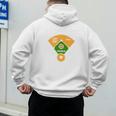 Baseball Father's Day Joke Vintage Baseball Dad Premium Men's Hoodie Back Print
