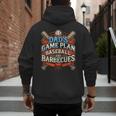 Baseball Dad BBQ Grill Dad's Game Plan Baseball & Barbecues Men's Hoodie Back Print Baseball Dad BBQ Grill Dad's Game Plan Baseball & Barbecues Men's Hoodie Back Print
