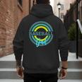 Baseball Dad With Modern Baseball Circles Men's Hoodie Back Print