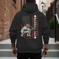 Fathers Day Baseball Dad Flag Dad Men Baseball Catcher Men's Hoodie Back Print