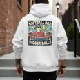 Softball Dad Like a Baseball Dad With Bigger Balls Gift Men Premium Men's Hoodie Back Print Softball Dad Like a Baseball Dad With Bigger Balls Gift Men Premium Men's Hoodie Back Print