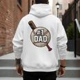 Vintage Father's Day 1 Baseball Dad Baseball Lovers Players Men's Hoodie Back Print