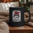 Bleached Nanny Life Soccer Messy Bun Baseball Game Day Graphic Print Coffee Mug