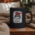 Bleached Tia Life Soccer Messy Bun Baseball Game Day Graphic Print Coffee Mug