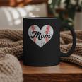 Mother's Day Distressed Heart Baseball Mom Mama Sport Fan Graphic Print Coffee Mug