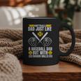 Softball Dad Like a Baseball Dad With Bigger Balls Softball Graphic Print Coffee Mug