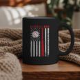 Vintage Baseball Flag Women Baseball Mom Graphic Print Coffee Mug