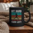 Women's Retro Hit Hard Run Fast Turn Left Baseball Lover Graphic Print Coffee Mug
