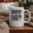 Weekend Forecast My Son Has Practice Baseball Mom Graphic Print Coffee Mug