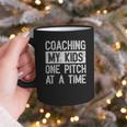 Baseball Dad Vintage Coaching My Kids One Pitch At A Time Graphic Print Coffee Mug Baseball Dad Vintage Coaching My Kids One Pitch At A Time Graphic Print Coffee Mug
