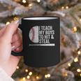 Baseball Dads Baseball Dad I Teach My Boys To Hit And Steal Graphic Print Coffee Mug