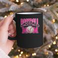 BASEBALL MOM BREAST CANCER RIBBON PINK SPORTS MOM Graphic Print Coffee Mug BASEBALL MOM BREAST CANCER RIBBON PINK SPORTS MOM Graphic Print Coffee Mug