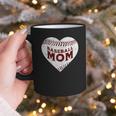 Baseball Mom Heart Love Mother's Day Game Day Support Graphic Print Coffee Mug