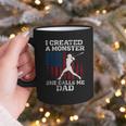 I Created Monster She Calls Me Dad Baseball Dad Graphic Print Coffee Mug
