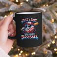 Just A Boy Who Loves Baseball Patriotic Drip For Youth Boys Graphic Print Coffee Mug
