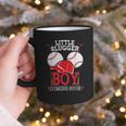 Little Slugger Boy Coming Soon Baby Announcement Baseball Graphic Print Coffee Mug