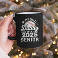 Proud Daddy Of A 2025 Senior Baseball Dad Papa Grad 2025 Graphic Print Coffee Mug
