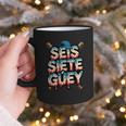 SEIS Siete Guey Baseball Drip Mexico Spanish 67 Slang Boys Graphic Print Coffee Mug