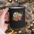 Smiling Baseball Popcorn And Hot-Dog Cartoon Apparel Graphic Print Coffee Mug