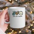 Peace Love Baseball Lover Motif For Women Pink Baseball Mom Graphic Print Coffee Mug