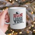 Run I Dare You Baseball Catcher Player Fan Graphic Print Coffee Mug