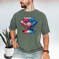 2026 American Flag Baseball Ice Cream Drip Bats Boys Men's Comfort Colors T-Shirt Moss 2026 American Flag Baseball Ice Cream Drip Bats Boys Men's Comfort Colors T-Shirt Moss