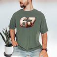 6 7 Six Seven American Baseball Graphic Men's Comfort Colors T-Shirt Moss 6 7 Six Seven American Baseball Graphic Men's Comfort Colors T-Shirt Moss