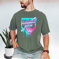 Baseball Dad Home Plate Ice Cream Drip Father's Day Men's Comfort Colors T-Shirt Moss Baseball Dad Home Plate Ice Cream Drip Father's Day Men's Comfort Colors T-Shirt Moss