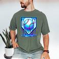 Baseball Drip Ice Cream Blue Glow Melt Ball Graphic Men's Comfort Colors T-Shirt Moss Baseball Drip Ice Cream Blue Glow Melt Ball Graphic Men's Comfort Colors T-Shirt Moss