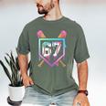 Baseball Ice Cream Drip 67 Player Dabbing Six Seven Boys Men's Comfort Colors T-Shirt Moss Baseball Ice Cream Drip 67 Player Dabbing Six Seven Boys Men's Comfort Colors T-Shirt Moss