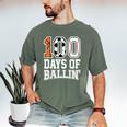 Baseball Soccer Basketball 100 Days Of School Men's Comfort Colors T-Shirt Moss Baseball Soccer Basketball 100 Days Of School Men's Comfort Colors T-Shirt Moss