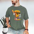 Drippy Pizza Baseball Slice Cartoon Sports Food Men's Comfort Colors T-Shirt Moss Drippy Pizza Baseball Slice Cartoon Sports Food Men's Comfort Colors T-Shirt Moss