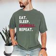 Eat Sleep Baseball Repeat Baseball Player Men's Comfort Colors T-Shirt Moss