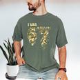 Retro I Was 6 Now I'm 7 Camo 67 Ice Cream Drip Baseball Men's Comfort Colors T-Shirt Moss